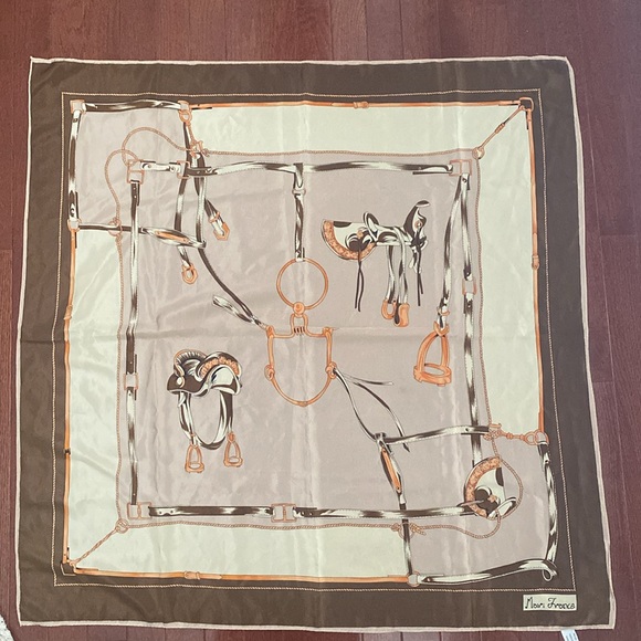 Vintage Mari France Silk Equestrian Scarf - Picture 8 of 10